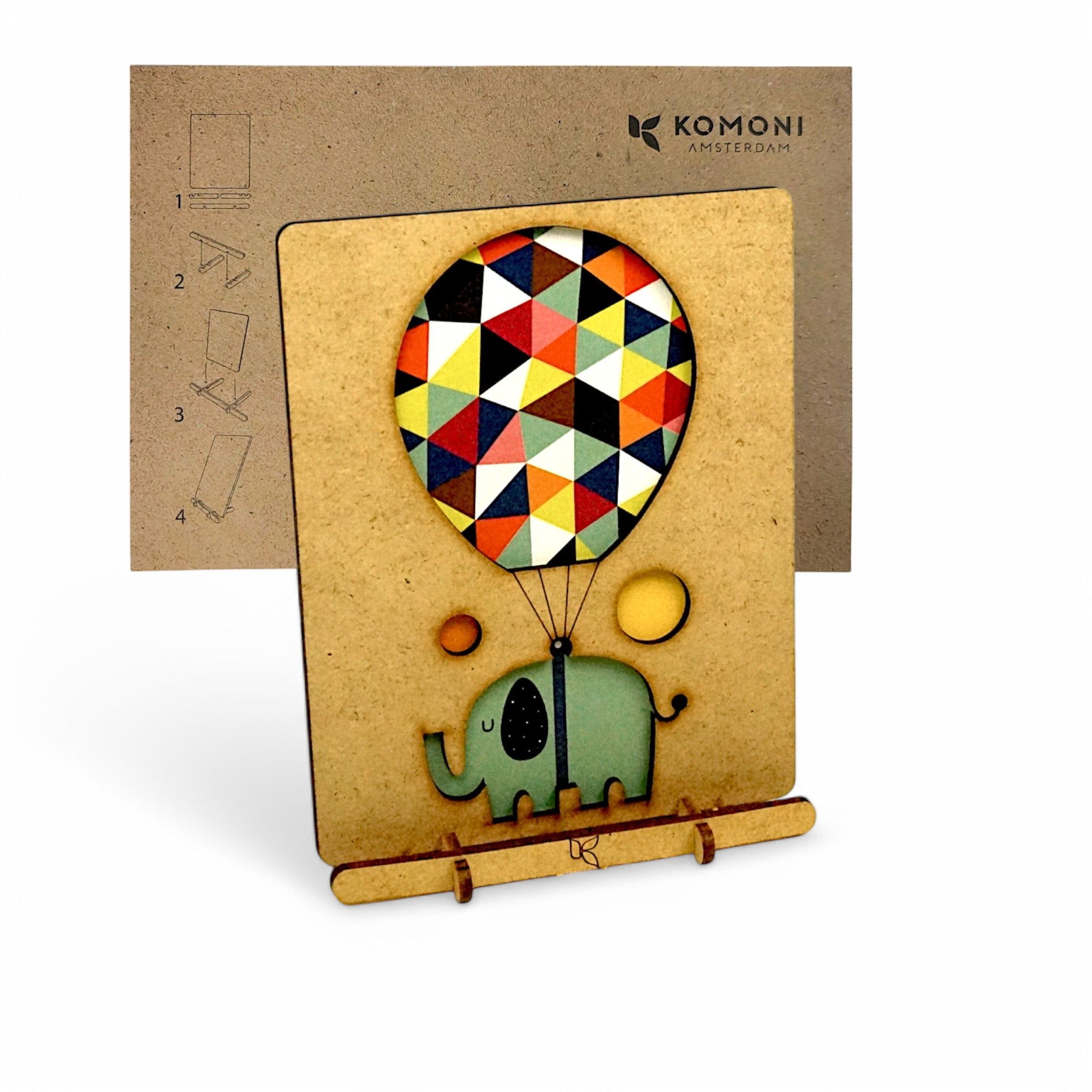 Olifant met Ballon Pop-up Kaart