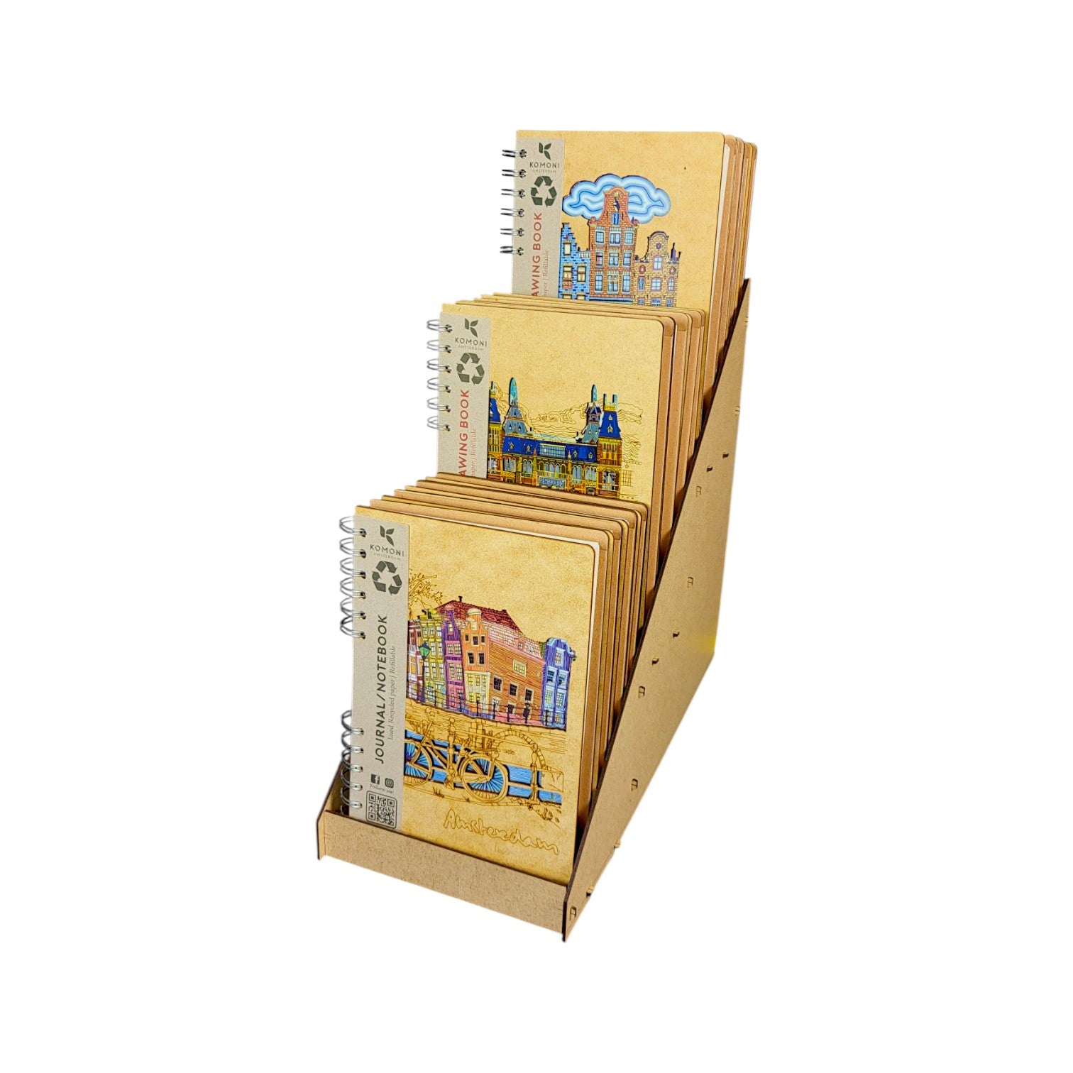 Amsterdam Notitieboekjes Display A5 - set van 12 stuks