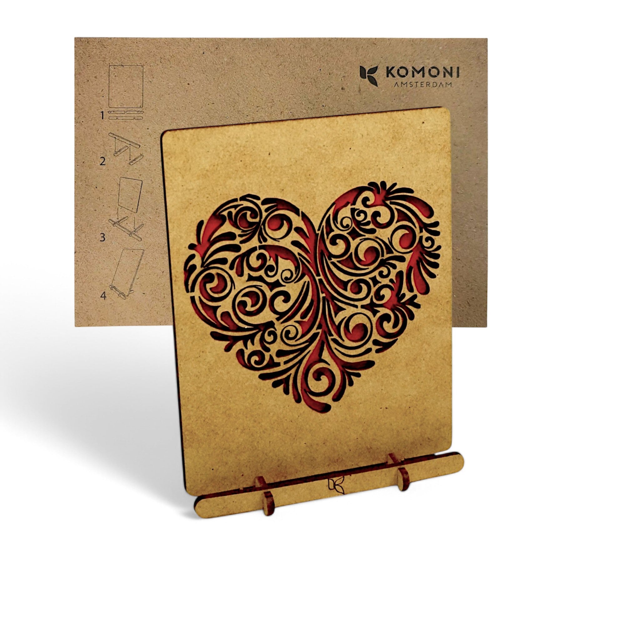 Rood Hart Pop-up Kaart