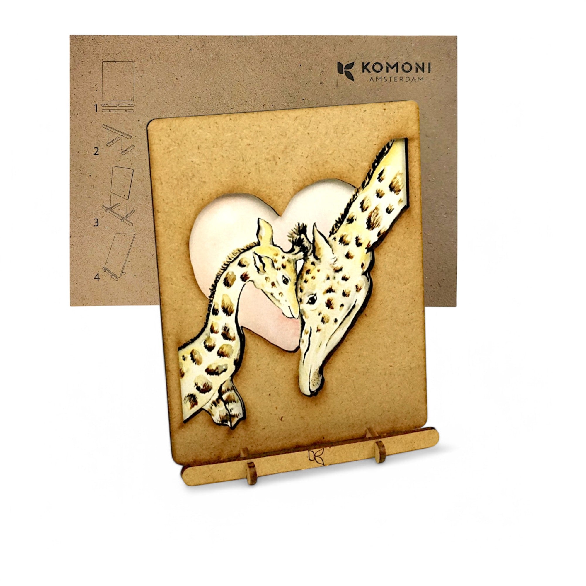 Twee Giraffen Pop-up Kaart